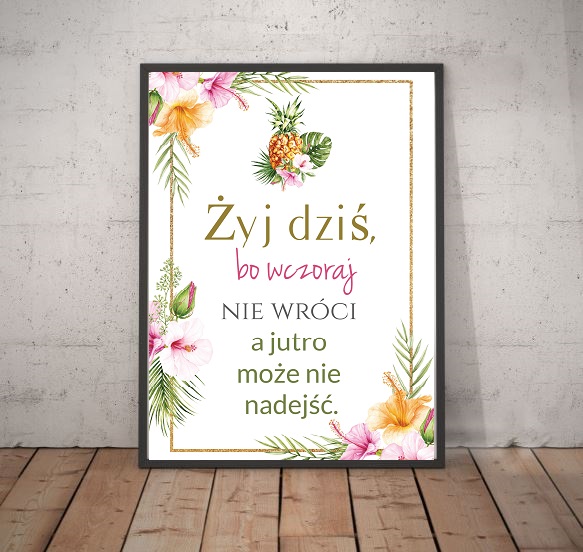 Obrazy Z Napisami, Nowoczesne A4, Dużo Wzorów 4