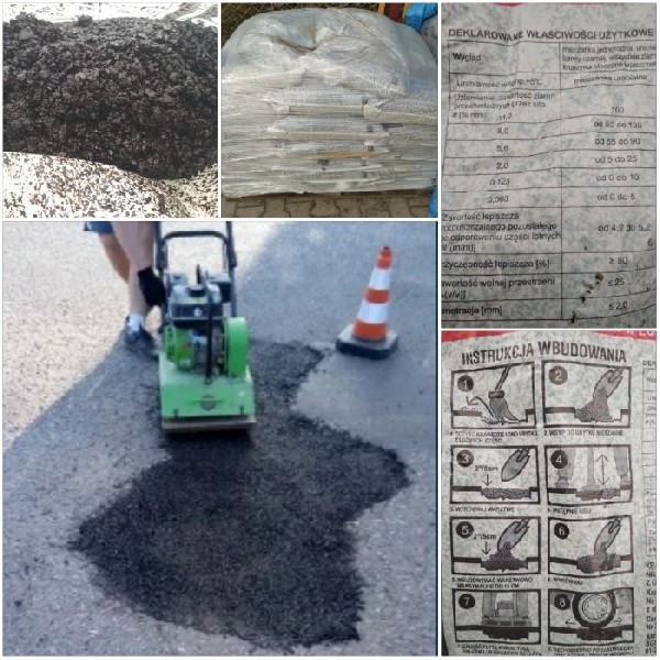 Asfalt Na Zimno Worki Zimny Asfalt 1000 Kg Wysyłka W Cenie