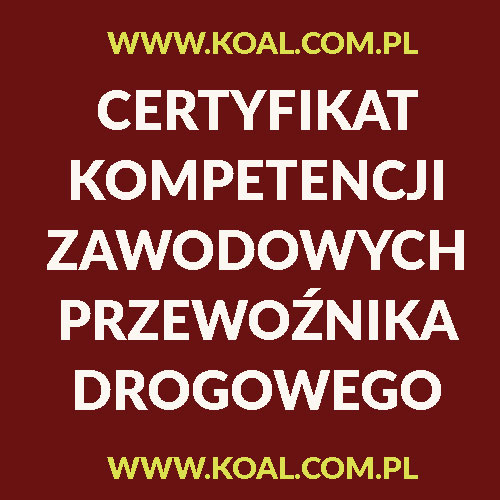 Certyfikat Kompetencji Zawodowych Przewoźnika Drogowego Rzeszów