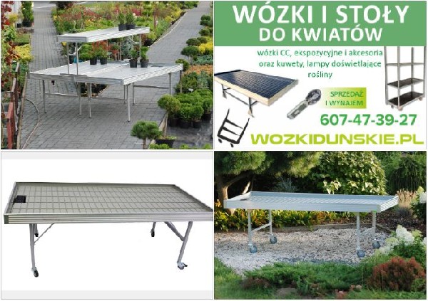 Stoły Zalewowe, Stół Wystawowy I Uprawowy Oraz Wózki Duńskie