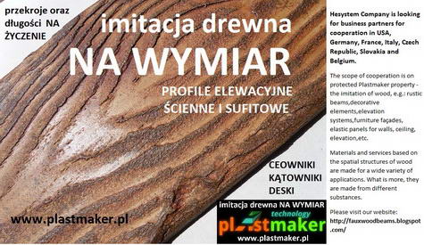 Belki rustykalne, imitacja drewna na wymiar
