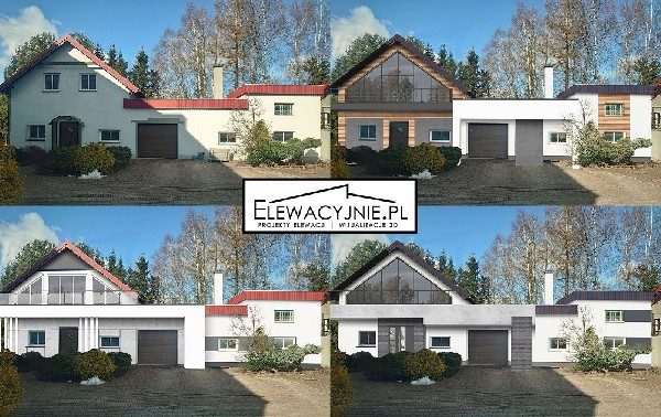 Wizualizacje Elewacji Domów Elewacje Inspiracje Pomysły Projekt Fasady