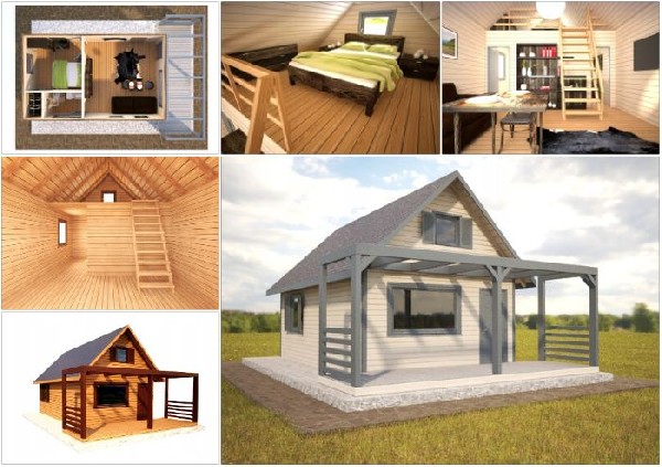 Domek Całoroczny Drewniany Letniskowy 4m/5m 20mm