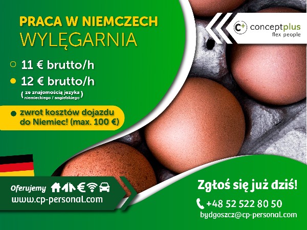 Pracownik Wylęgarni (k/m) - Niemcy - Zwrot Kosztów Dojazdu!