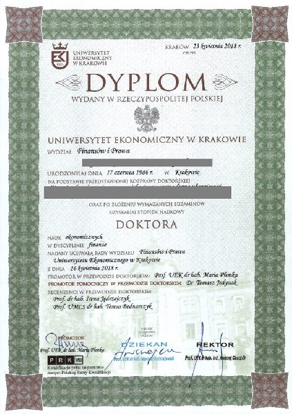 Matura Certyfikat Dyplom Studia Magister Licencjat I Inżynier